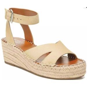 Franco Sarto Sandals Women’s Espadrilles Size 9 in‎ Sand Open Toe Wedges